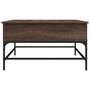 Voir la diapositive 5 : VIDAXL Table basse chene marron 80x80x45 cm bois d'ingenierie et metal