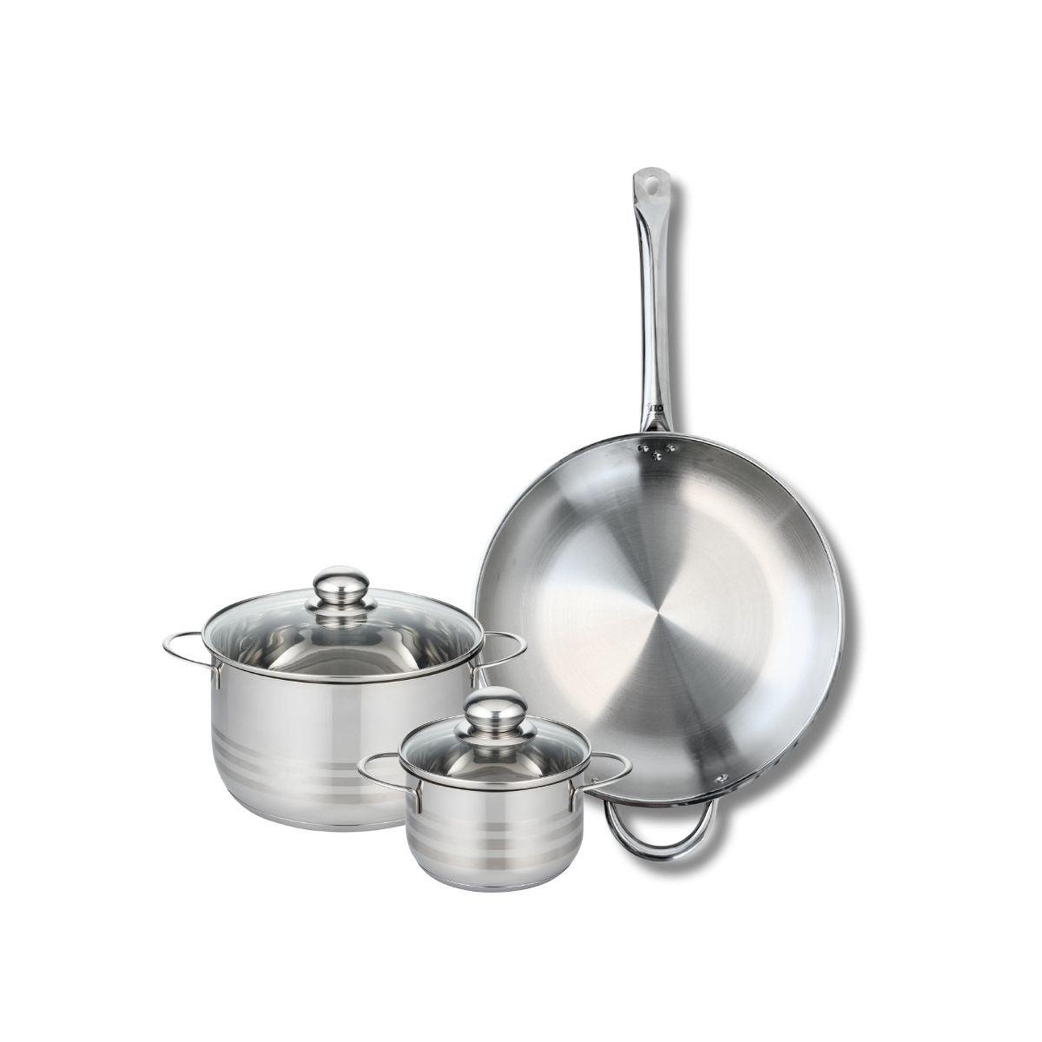 ELO Ensemble de 1 poêle de cuisson 32 cm et 2 faitouts 14 et 20 cm elo profi brillant