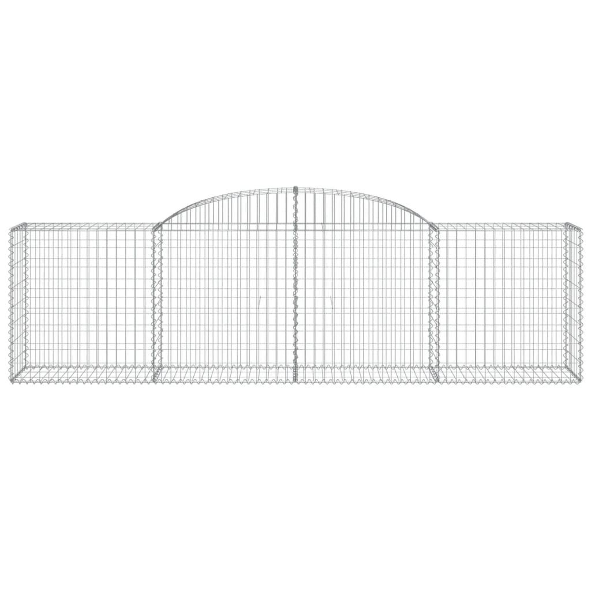 Voir la diapositive 4 : VIDAXL Paniers a gabions arques 7 pcs 300x50x80/100 cm fer galvanise