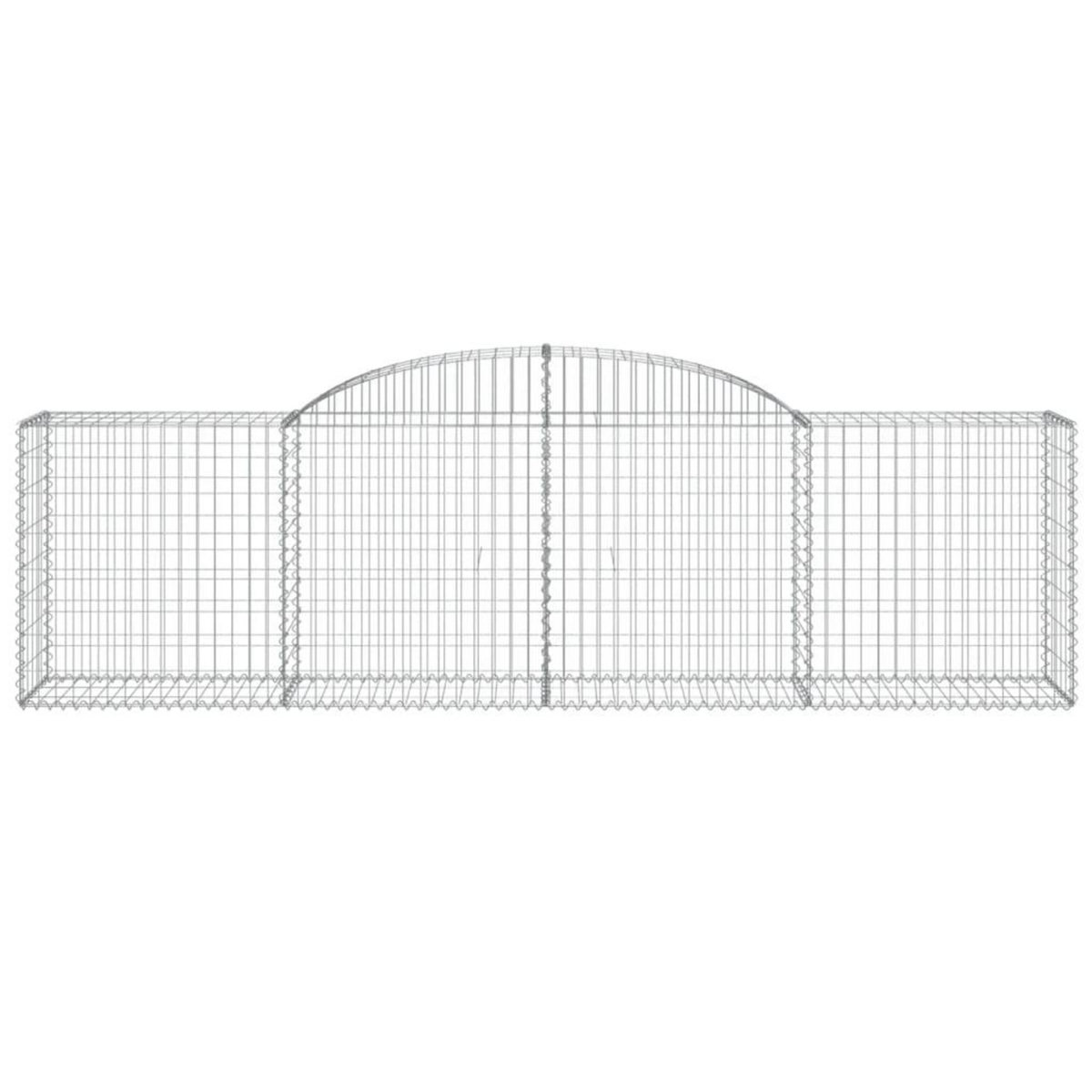 VIDAXL Paniers a gabions arques 7 pcs 300x50x80/100 cm fer galvanise