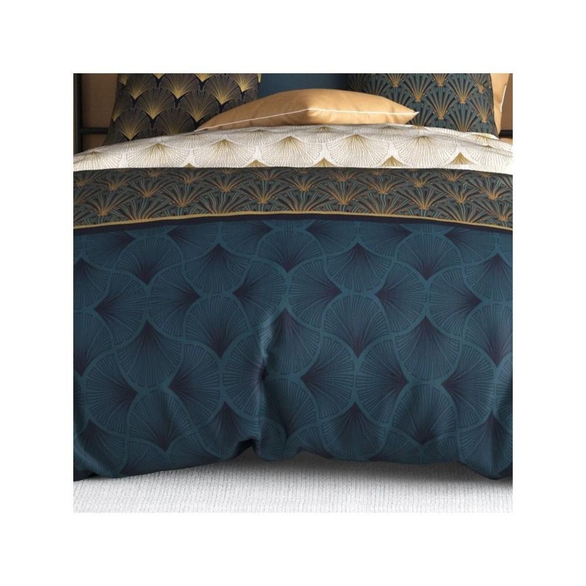 ATELIER DU COTON Housse de couette 260x240 + 2 taies coton 57 fils