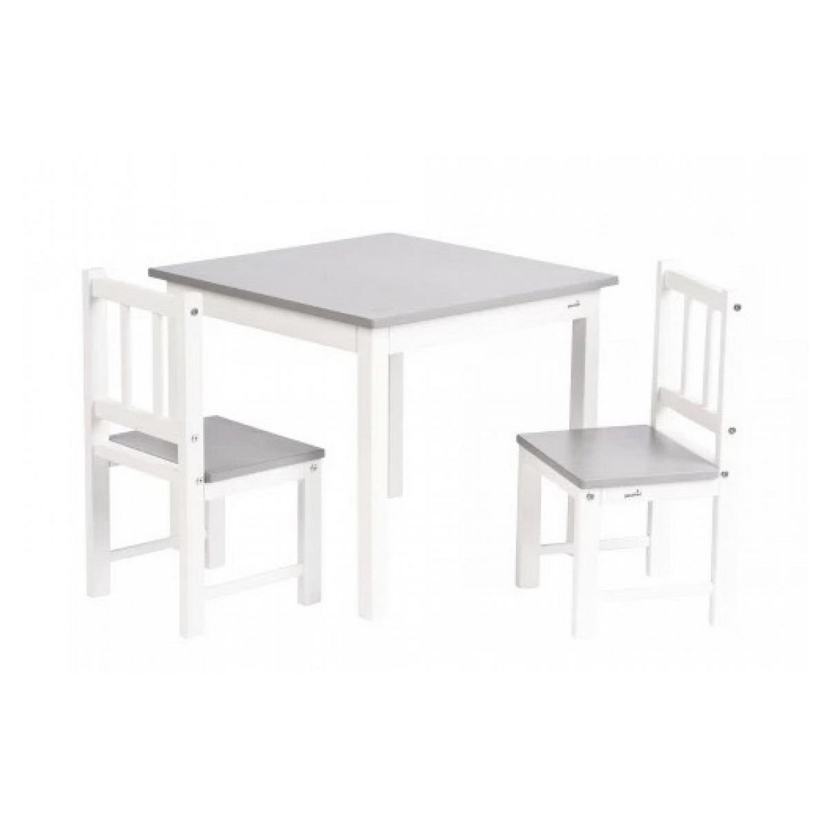 GEUTHER Meubles d activite en Hevea 2 chaises et une table Couleur Blanc