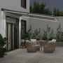 Voir la diapositive 3 : VIDAXL Auvent manuel retractable avec LED anthracite blanc 450x350 cm