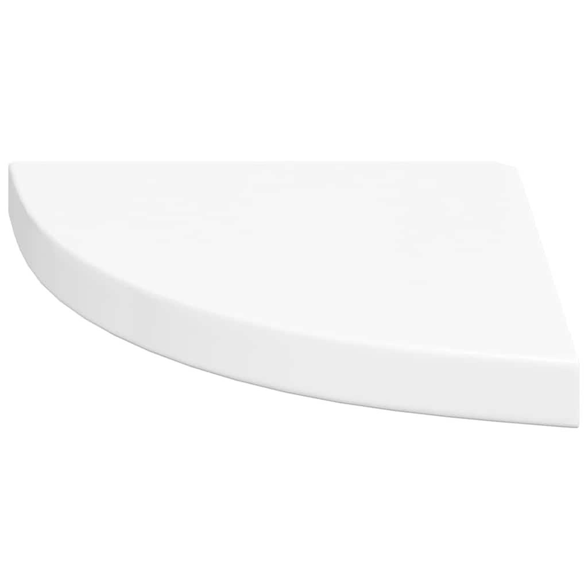 Voir la diapositive 6 : VIDAXL Etageres d'angle flottantes 4pcs blanc brillant 35x35x3,8cm MDF