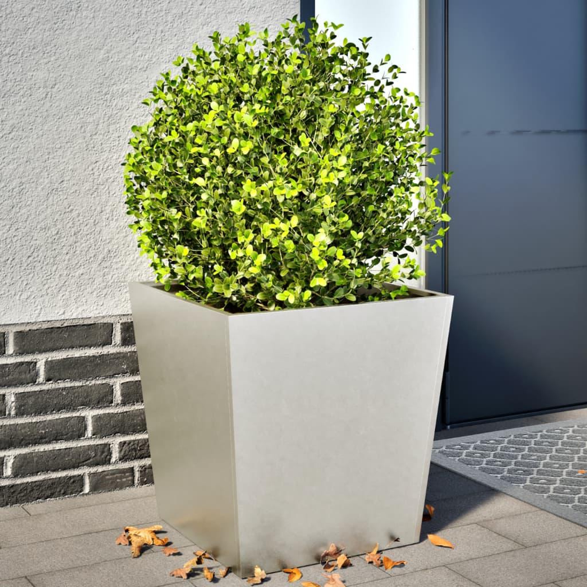 VIDAXL Jardinieres 2 pcs 50x50x50 cm acier inoxydable