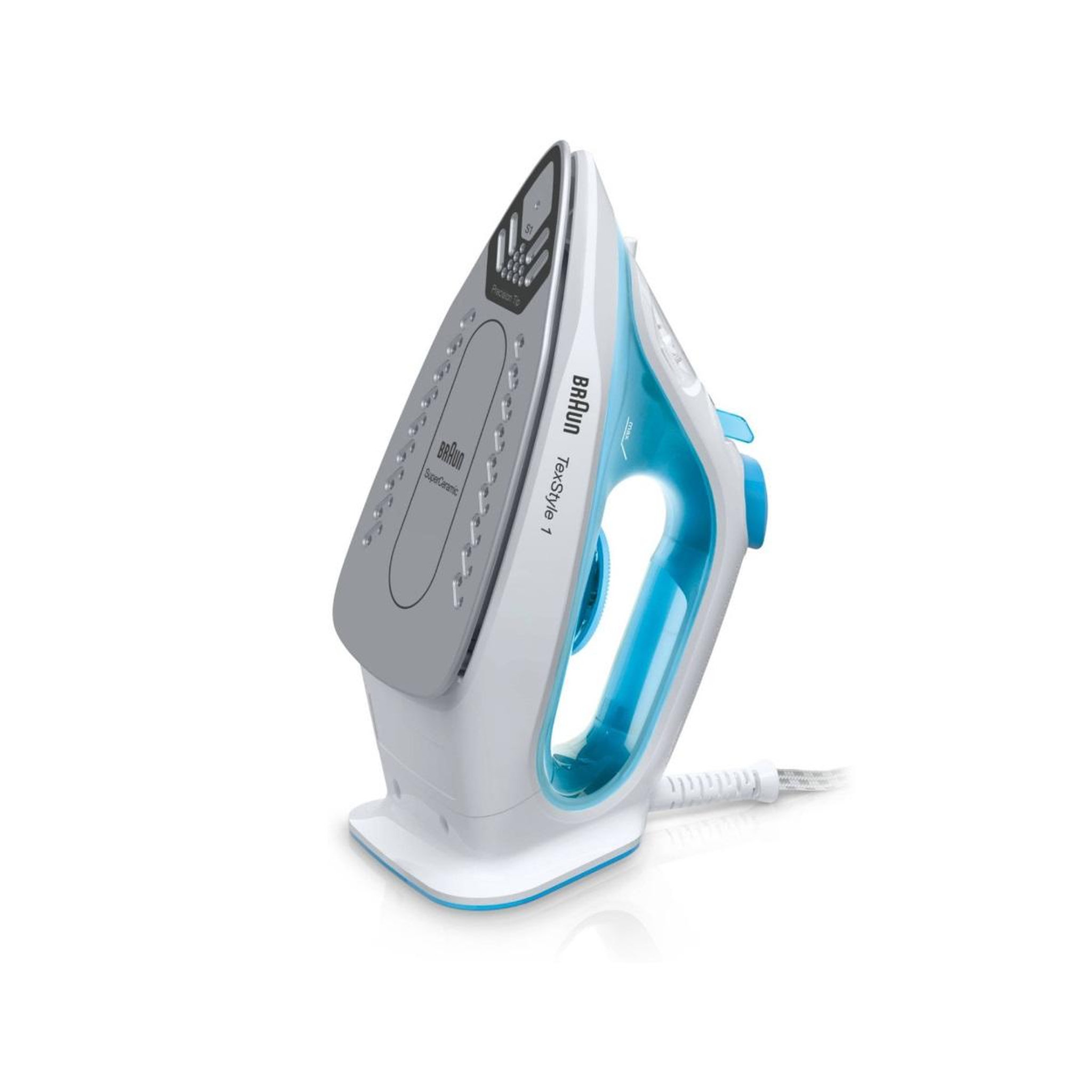 Voir la diapositive 2 : BRAUN Fer à repasser vapeur 2000w 25g/mn - si1050bl