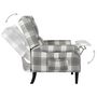 Voir la diapositive 4 : VIDAXL Fauteuil inclinable Gris blanc Tissu