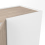 Voir la diapositive 3 : HOMIFAB Buffet 3 portes blanc et effet bois 130 cm - Josie