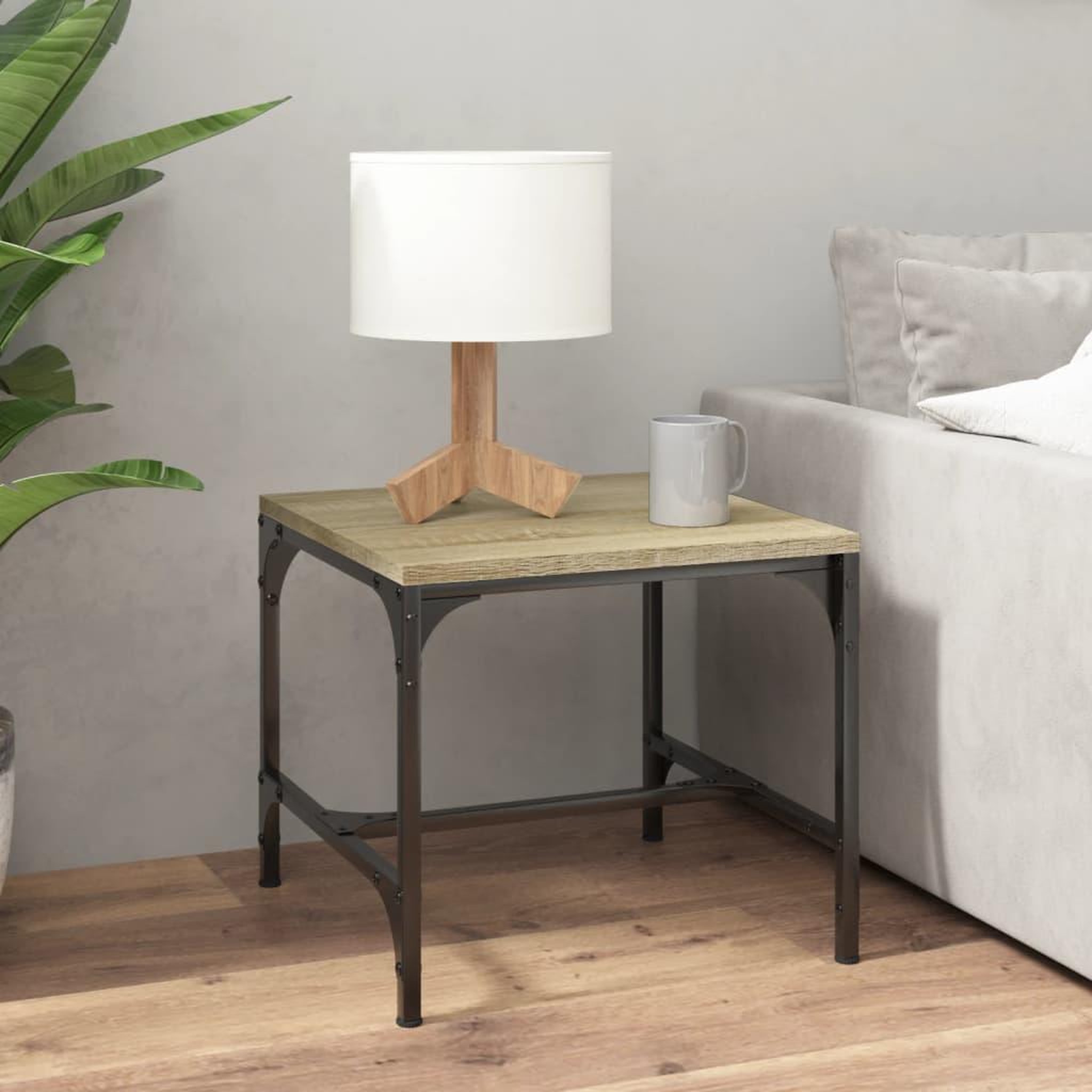 Voir la diapositive 1 : VIDAXL Table d'appoint Chene sonoma 40x40x35 cm Bois d'ingenierie