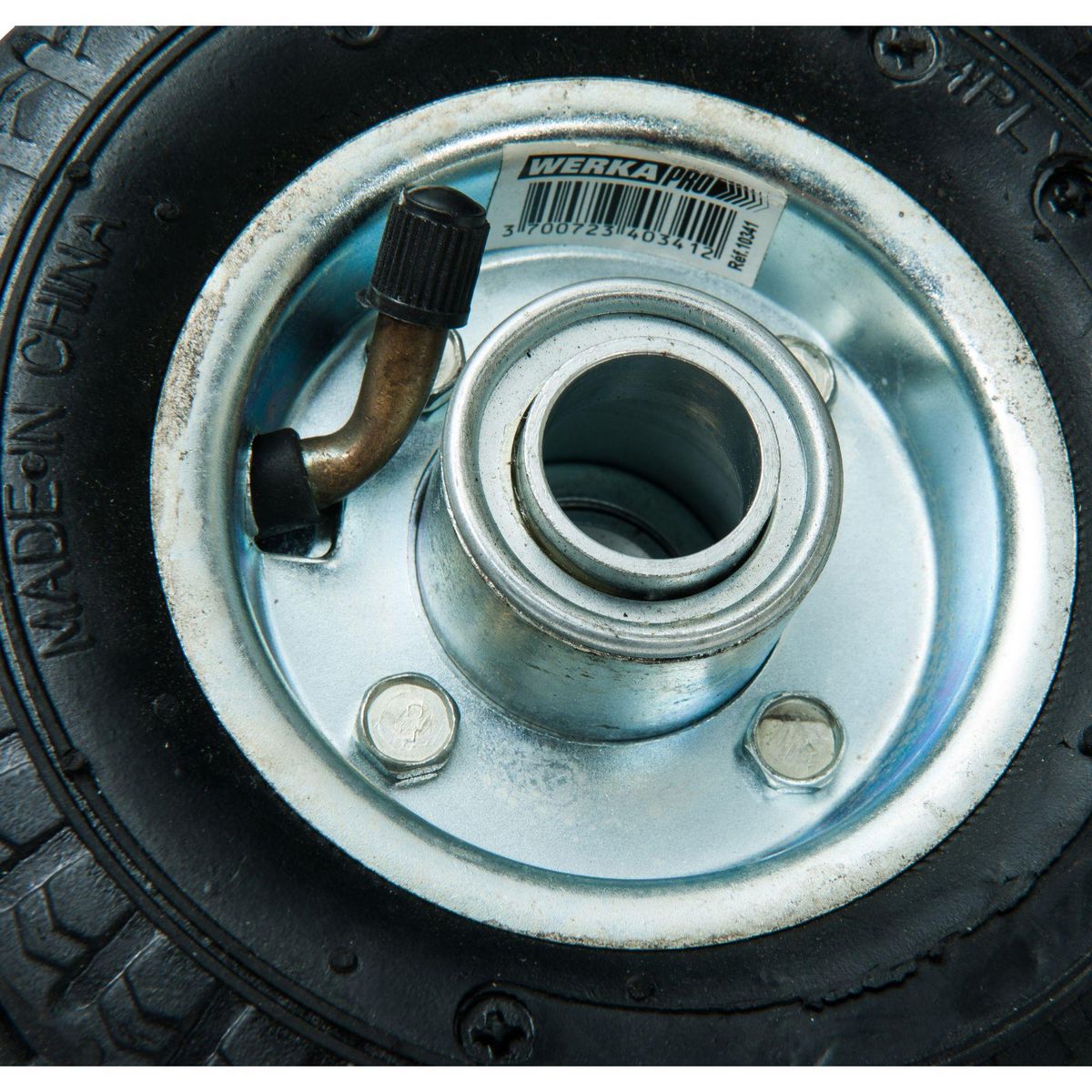 WERKAPRO Roue gonflable 6  Ø 160 x 50 x 16mm axe déporté