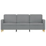 Voir la diapositive 3 : VIDAXL Canape a 3 places Gris clair 180 cm Tissu