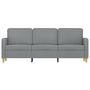Voir la diapositive 3 : VIDAXL Canape a 3 places Gris clair 180 cm Tissu