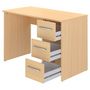 Voir la diapositive 3 : Bureau droit L110 3 tiroirs ANITA