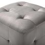 Voir la diapositive 4 : VIDAXL 2 pcs Poufs Gris 30 x 30 x 30 cm Tissu velours