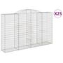 Voir la diapositive 2 : VIDAXL Paniers a gabions arques 25 pcs 300x50x180/200 cm fer galvanise