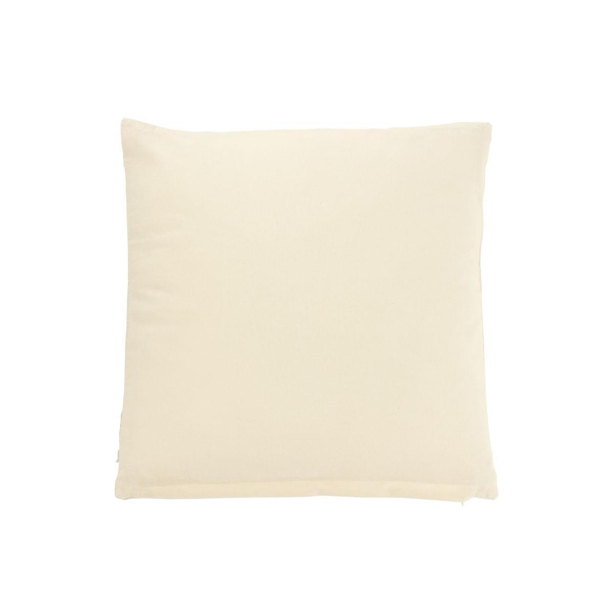 Voir la diapositive 3 : J-LINE Coussin déco en coton  coquillage  50x50cm blanc