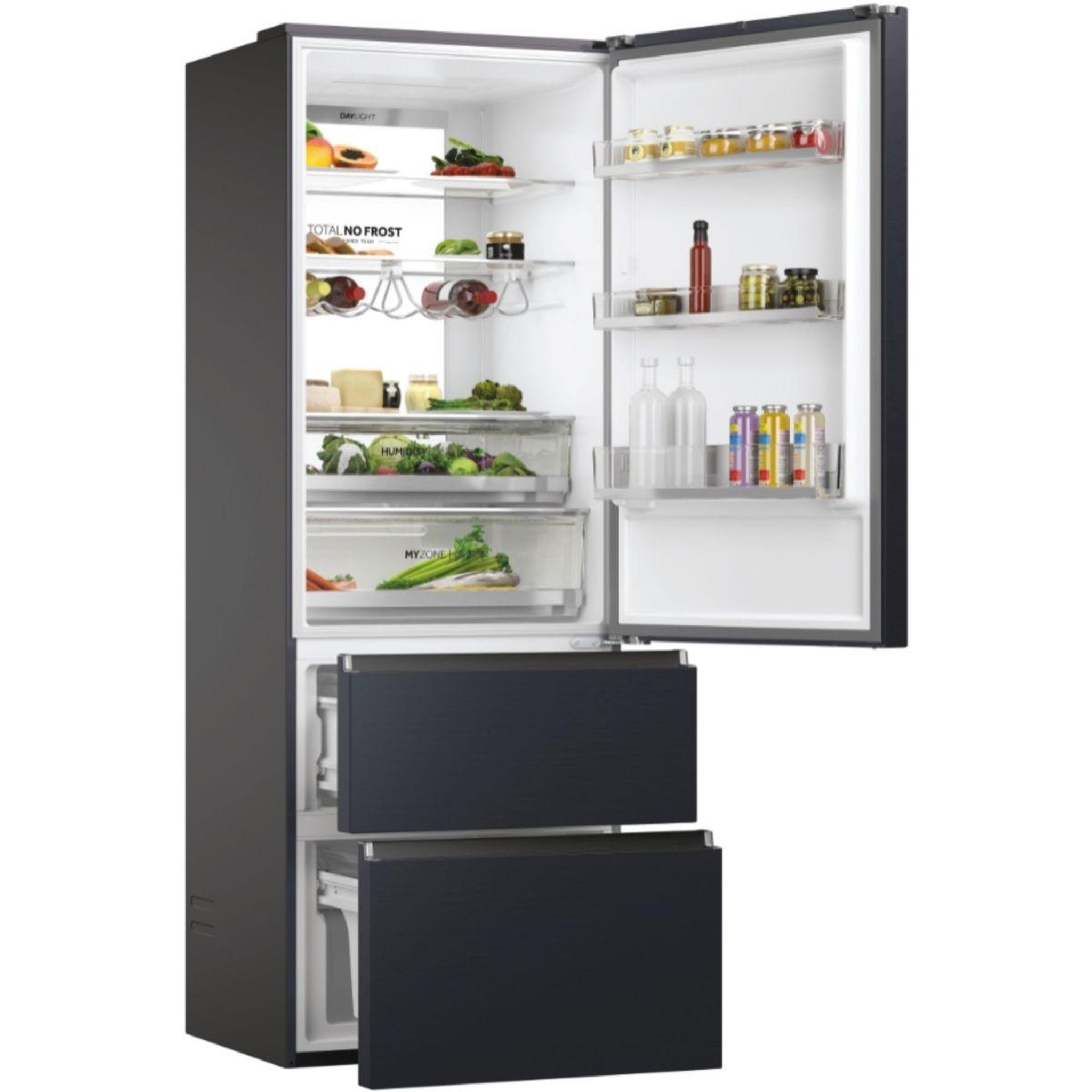 Voir la diapositive 3 : HAIER Réfrigérateur combiné HTR7720DNMB