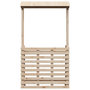 Voir la diapositive 4 : VIDAXL Table de bar d'exterieur et toit 112,5x57x195,5 cm bois massif