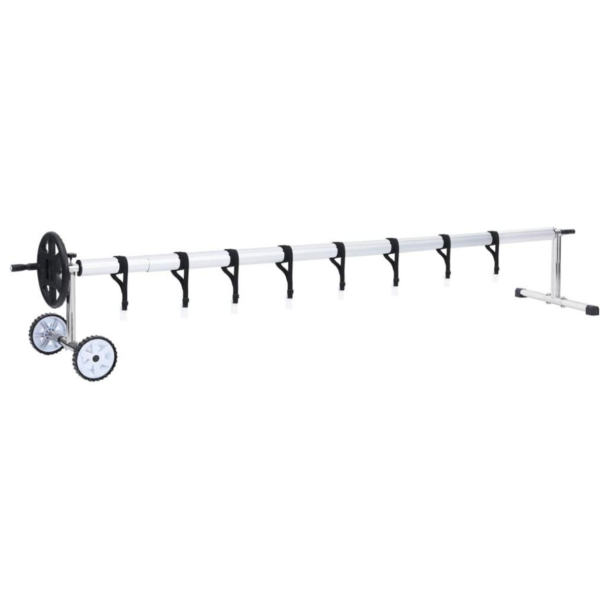 VIDAXL Enrouleur de bache de piscine avec base en acier inoxydable