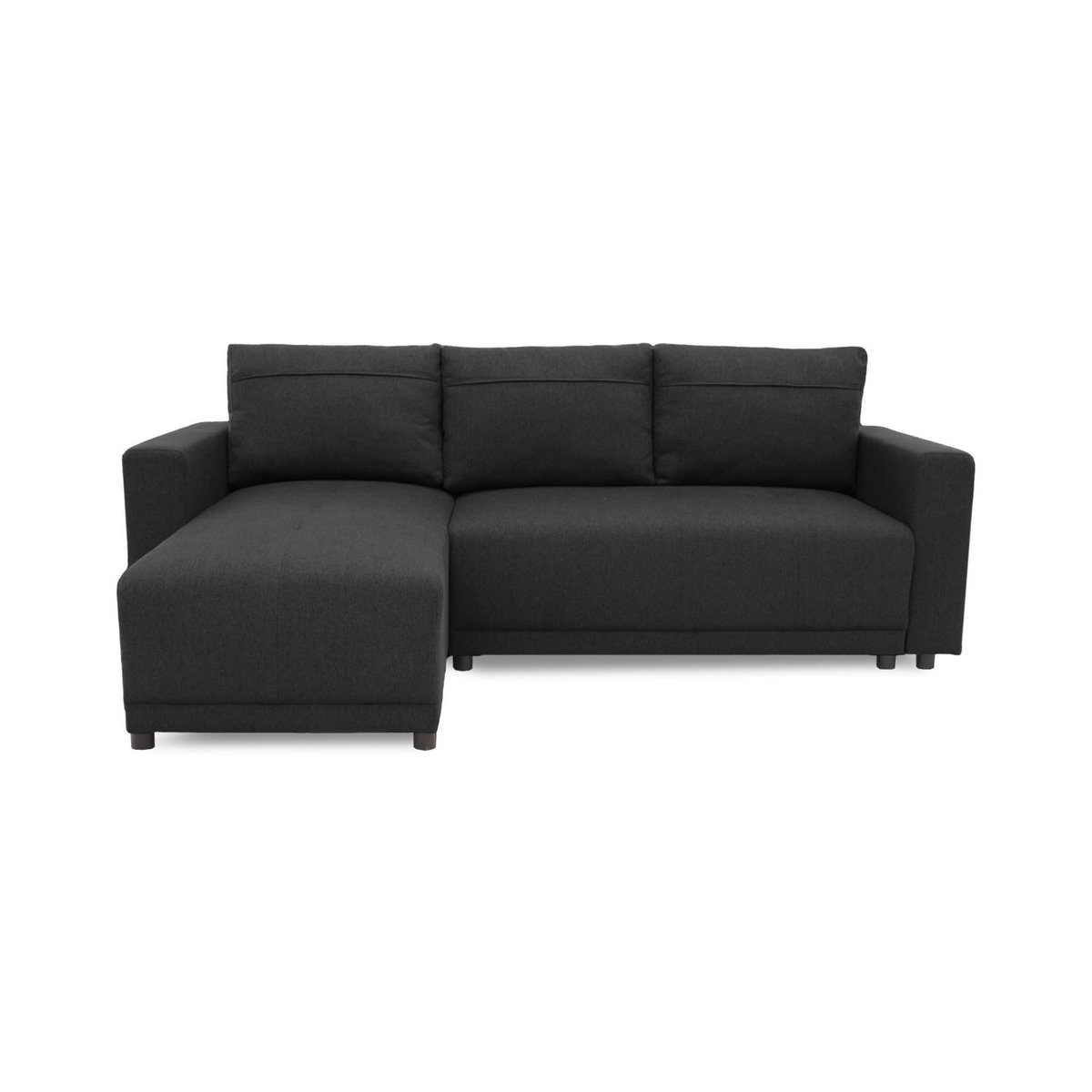 BEST MOBILIER Pilea - canapé d'angle réversible 4 places - convertible avec coffre - en tissu