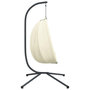 Voir la diapositive 5 : VIDAXL Chaise suspendue en forme d'œuf et support beige tissu et acier