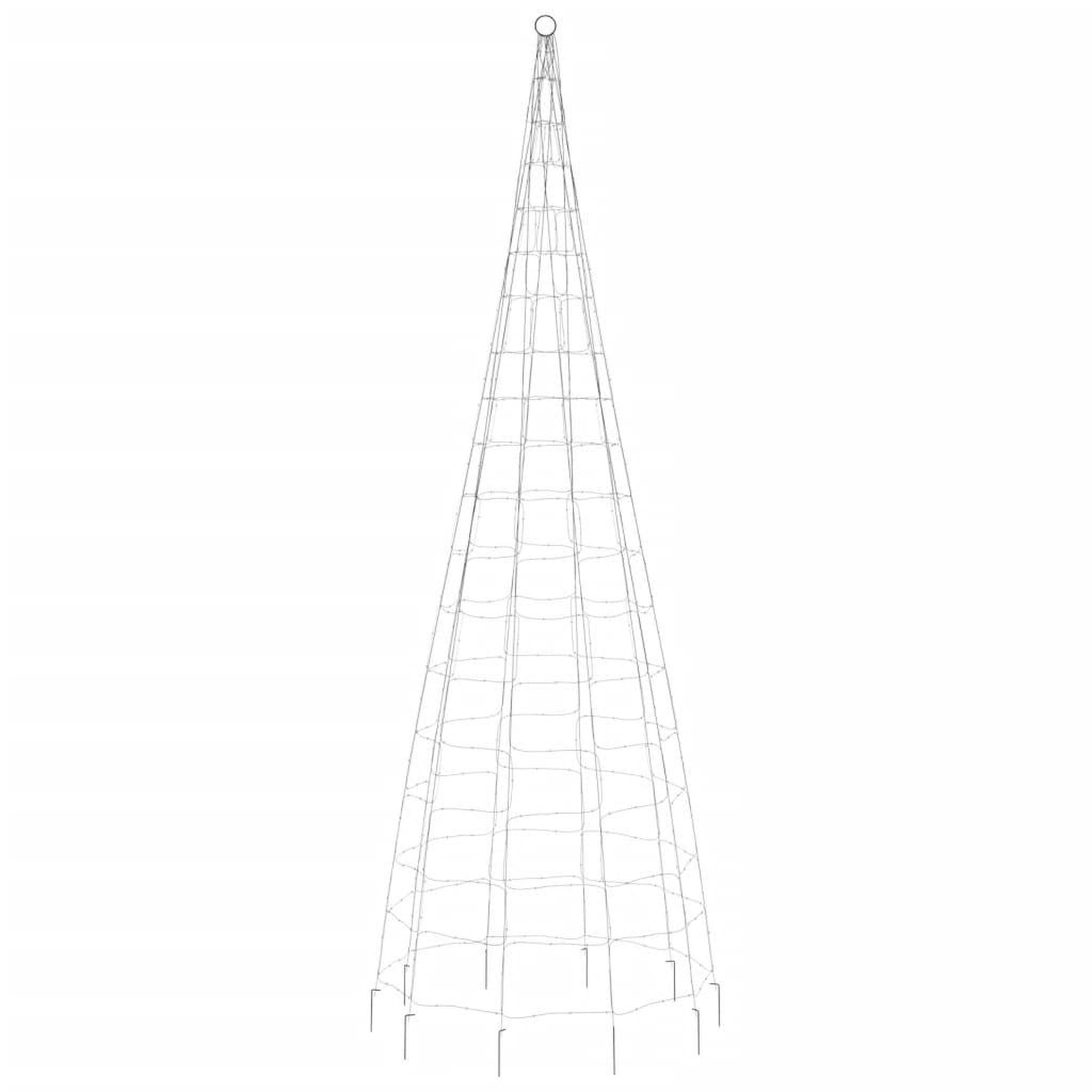 Voir la diapositive 5 : VIDAXL Sapin de Noël a LED sur mat de drapeau 550 LED blanc 300 cm