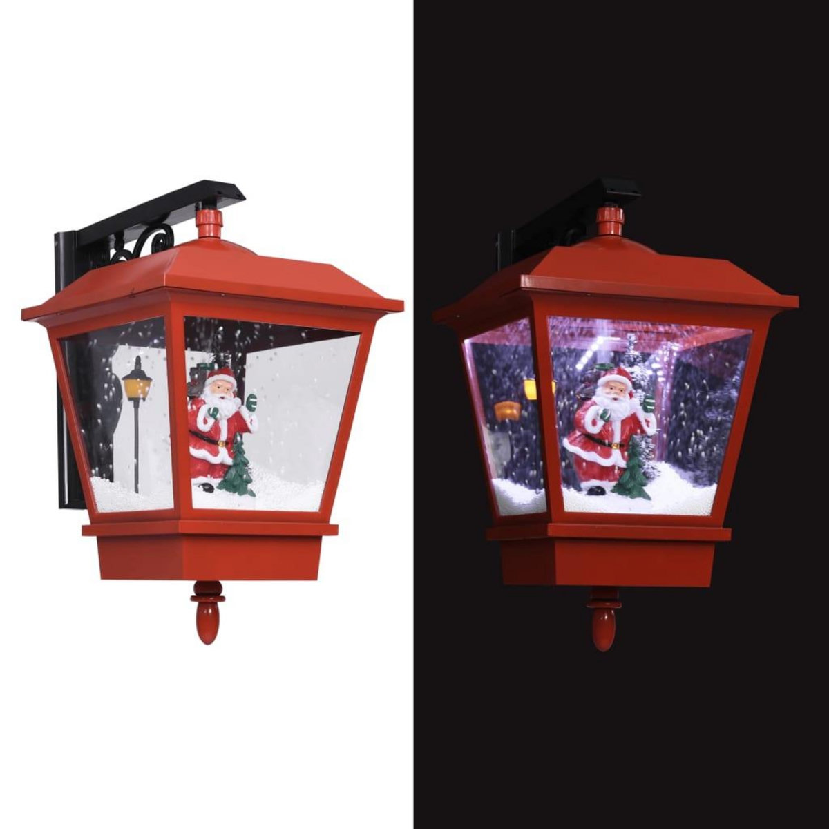 VIDAXL Lampe murale de Noël lumieres LED et Pere Noël Rouge 40x27x45cm