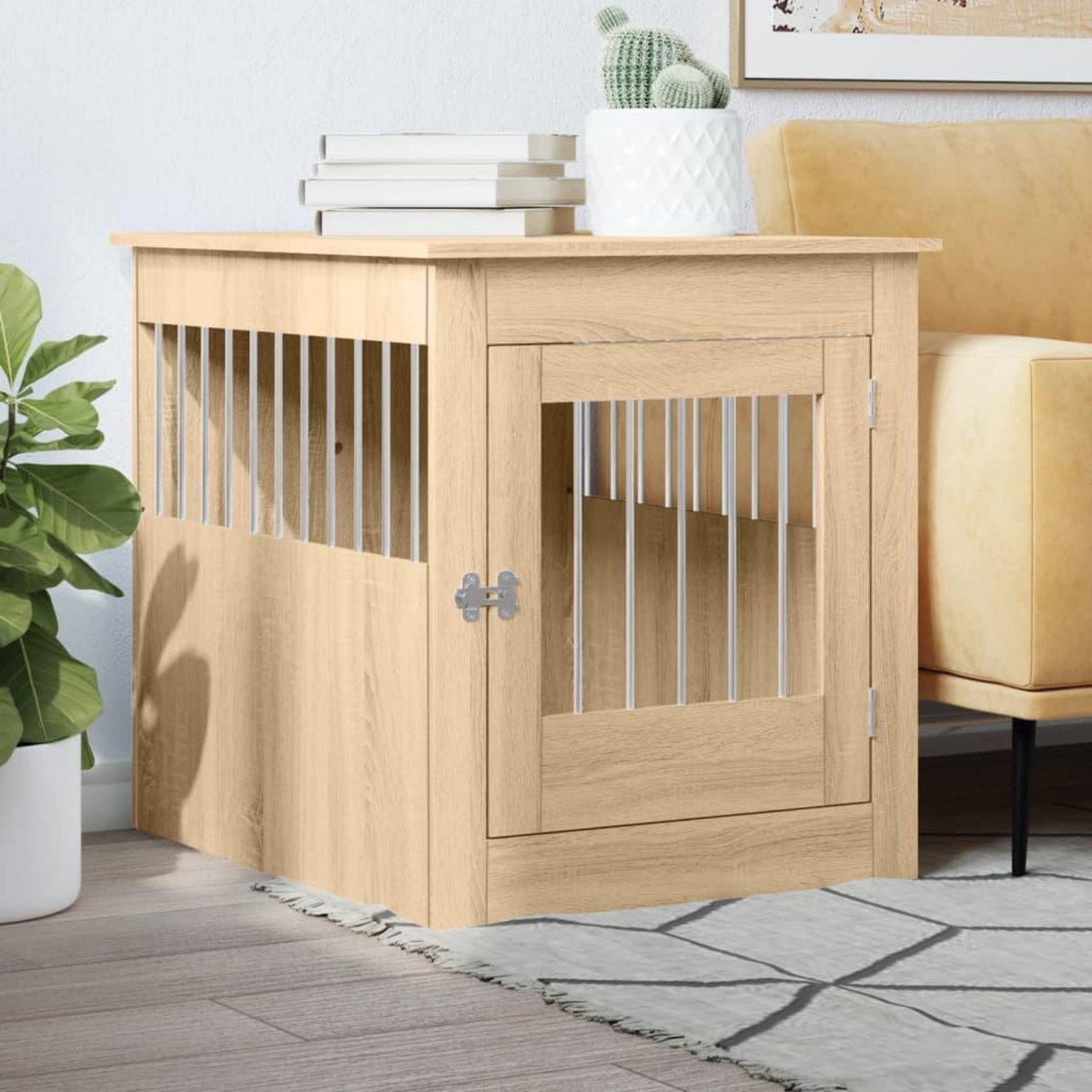 VIDAXL Meuble de cage pour chiens chene sonoma 64,5x80x71 cm