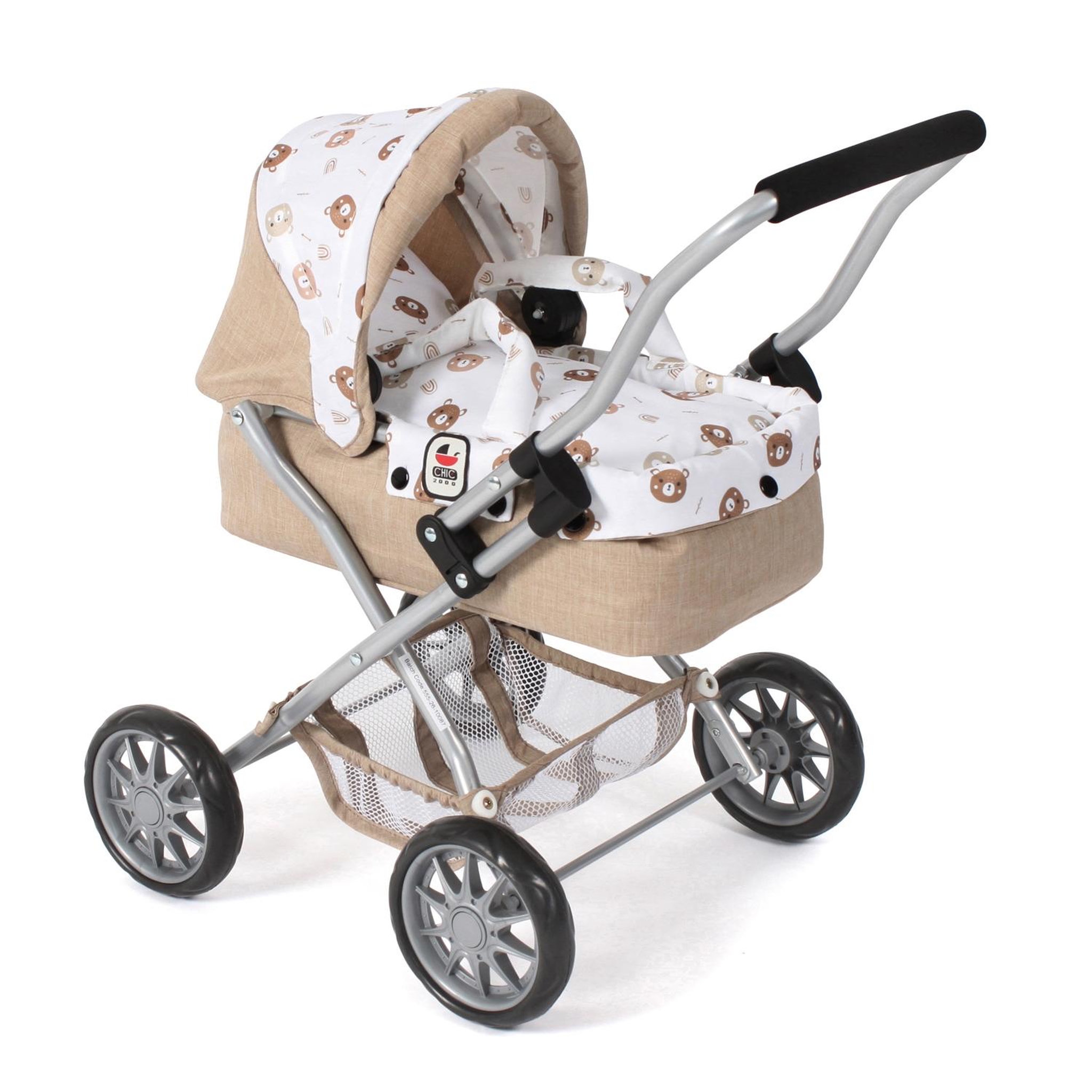 Voir la diapositive 3 : BAYER CHIC 2000 Poussette pour poupée SMARTY Beige avec oursons