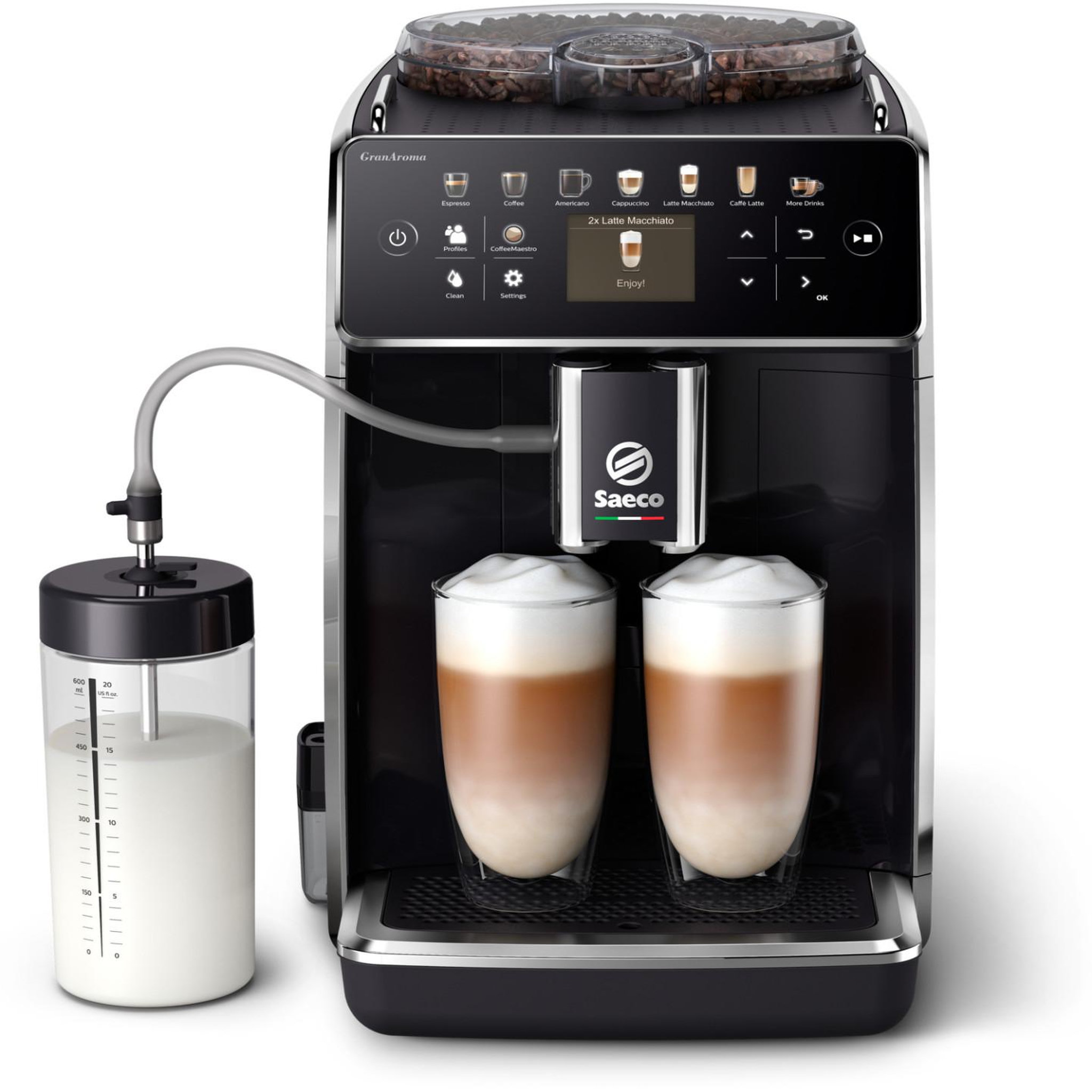 Voir la diapositive 3 : SAECO Machine à café automatique Saeco GranAroma SM6580/00 Noir
