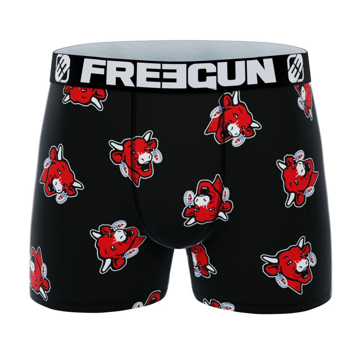 FREEGUN Lot de 2 boxers homme La vache qui rit Aop