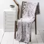 ACTUEL Plaid, couvre-lit, jeté de canapé ultra doux motifs arabesque relief