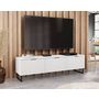 Voir la diapositive 1 : BEST MOBILIER Barbara - meuble tv - blanc - 150 cm