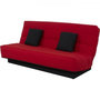 Voir la diapositive 1 : MARKET24 Banquette Clic clac 120x190 - Tissu rouge - MELISSA
