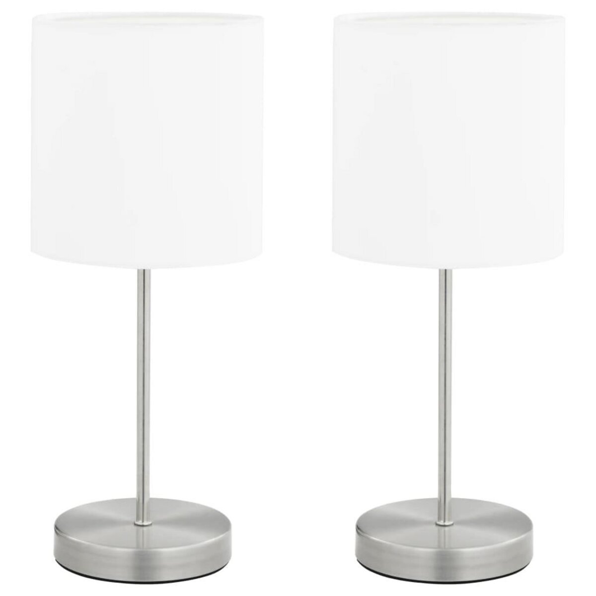 VIDAXL Lampes de table 2 pcs Bouton tactile Blanc E14
