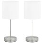Voir la diapositive 2 : VIDAXL Lampes de table 2 pcs Bouton tactile Blanc E14