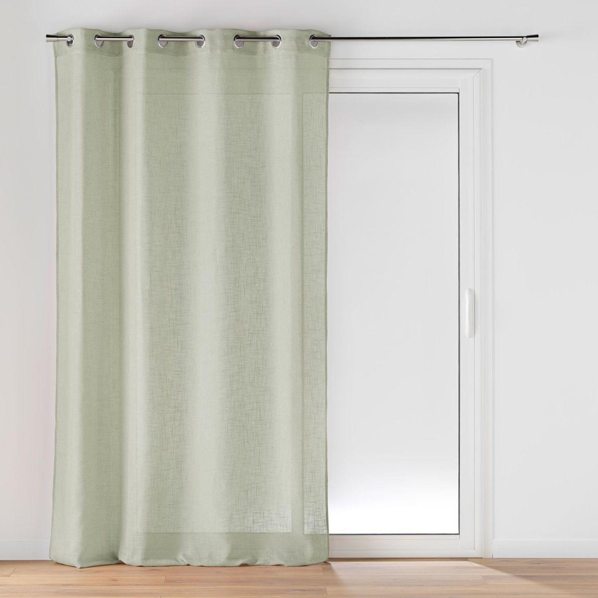 Douceur d'Intérieur Rideau voilage à œillets  cloris  140x240cm sauge