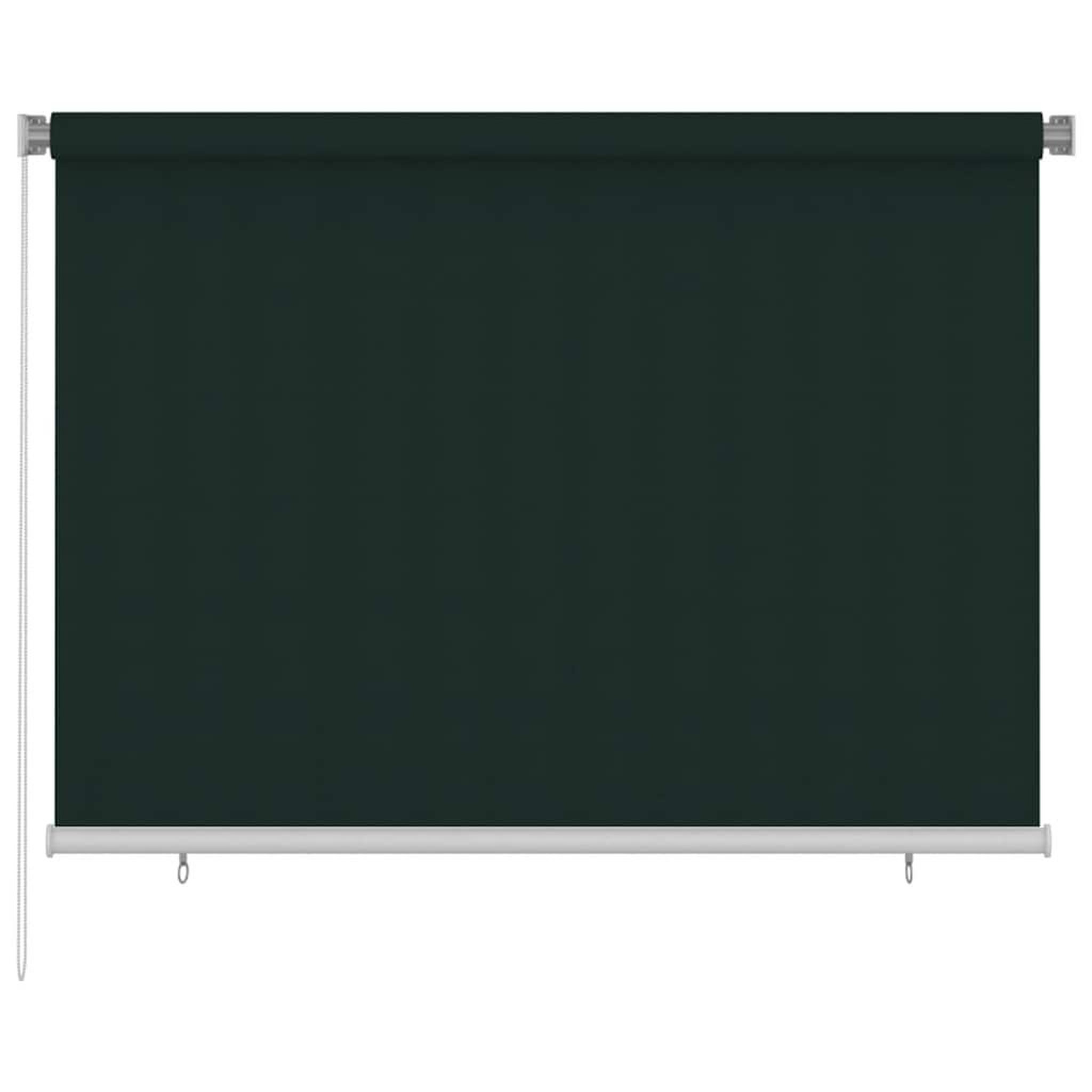 VIDAXL Store roulant d'exterieur 205 (l) x 140 (h) cm vert fonce hdpe