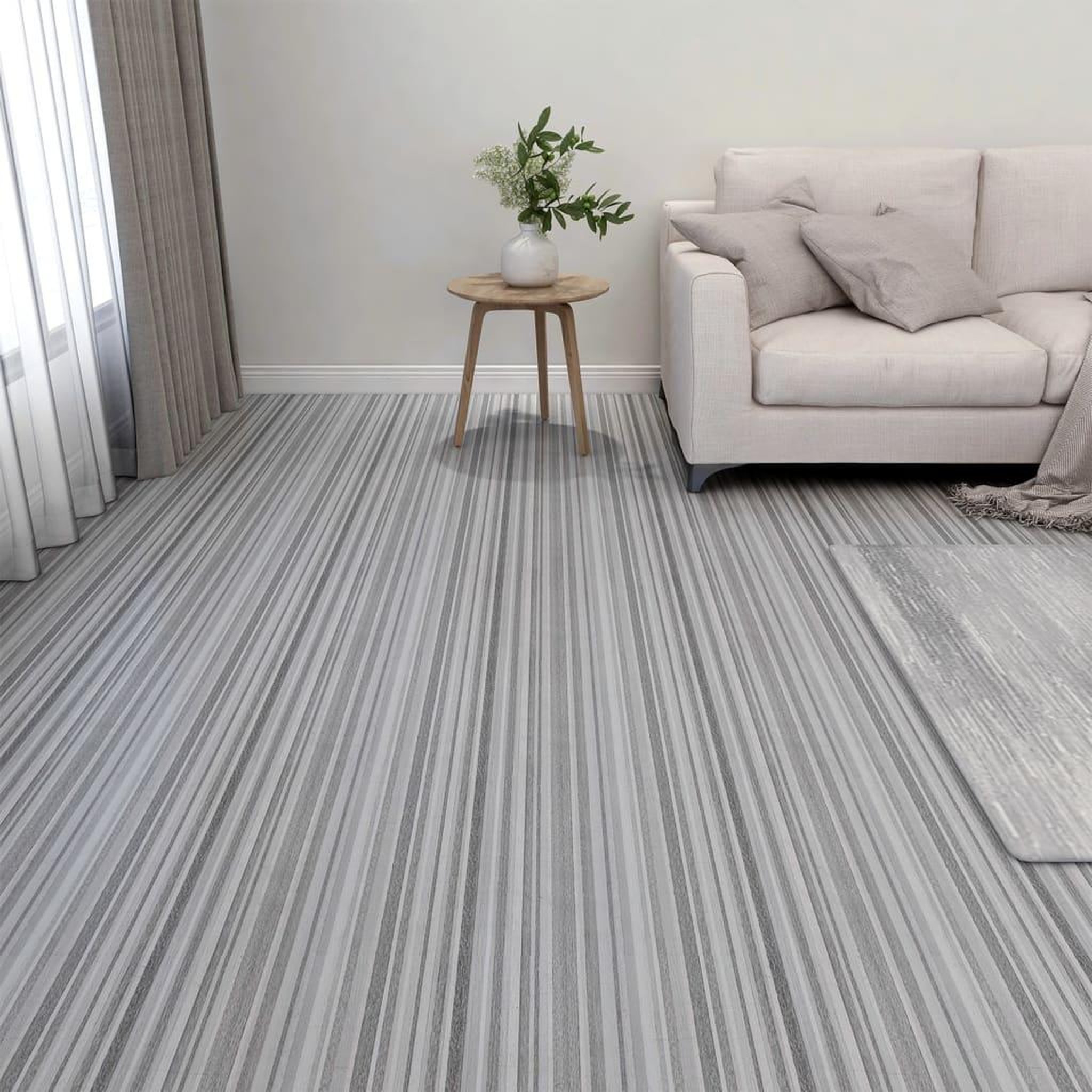 Voir la diapositive 1 : VIDAXL Dalles de plancher autoadhesives 20 pcs PVC 1,86 m^2 gris clair