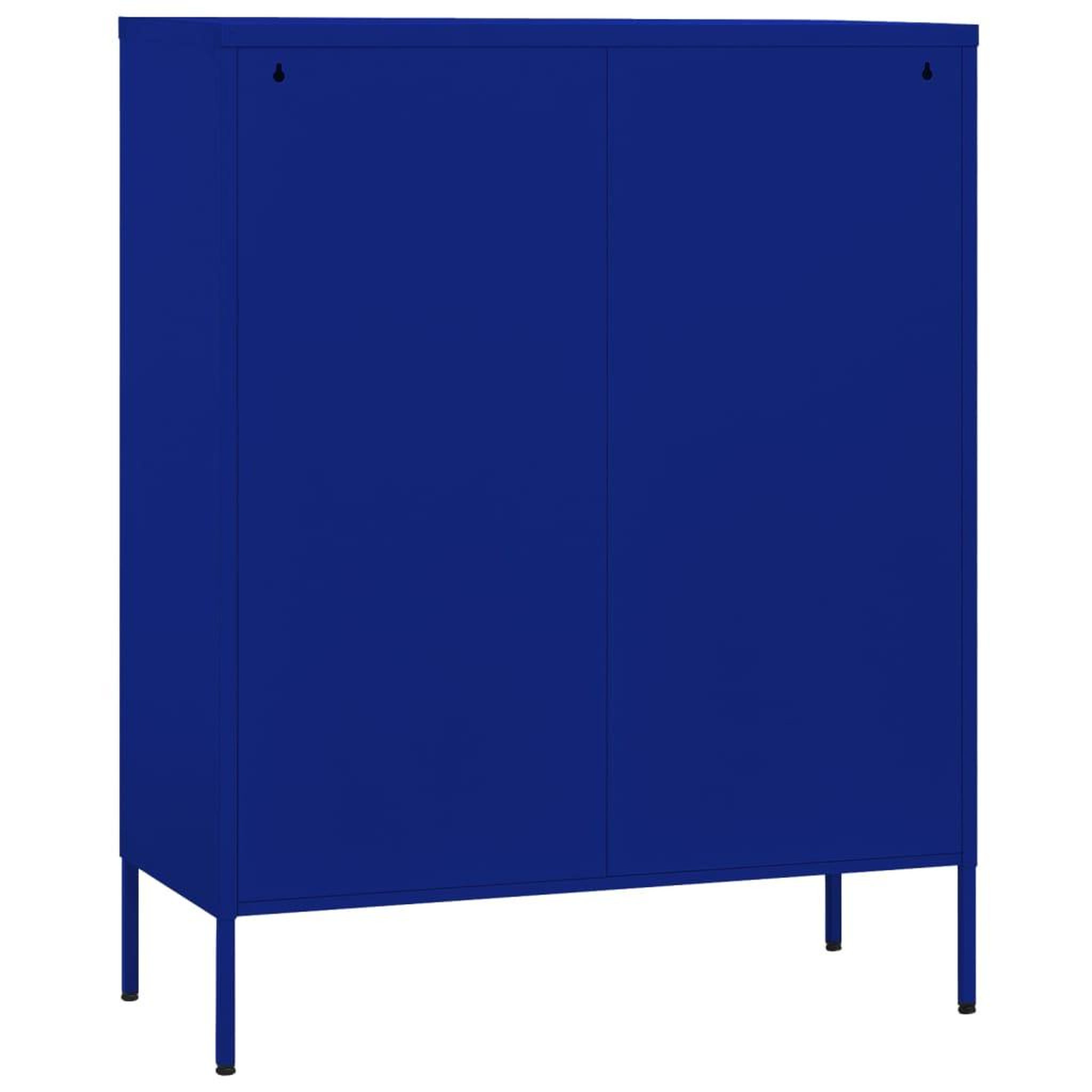 Voir la diapositive 5 : VIDAXL Armoire de rangement Bleu marine 80x35x101,5 cm Acier