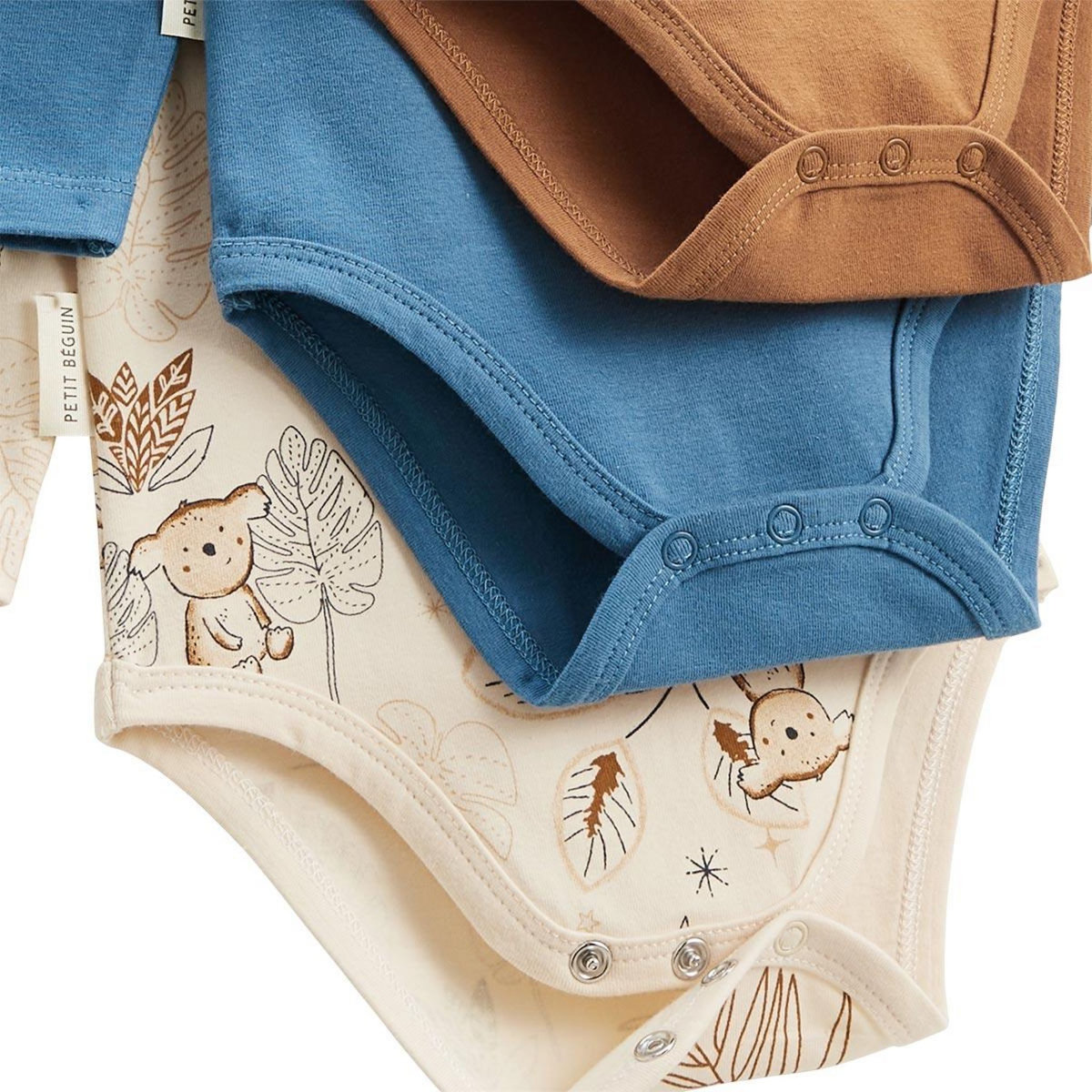 Petit Béguin Lot de 3 bodies bébé manches longues Constellation