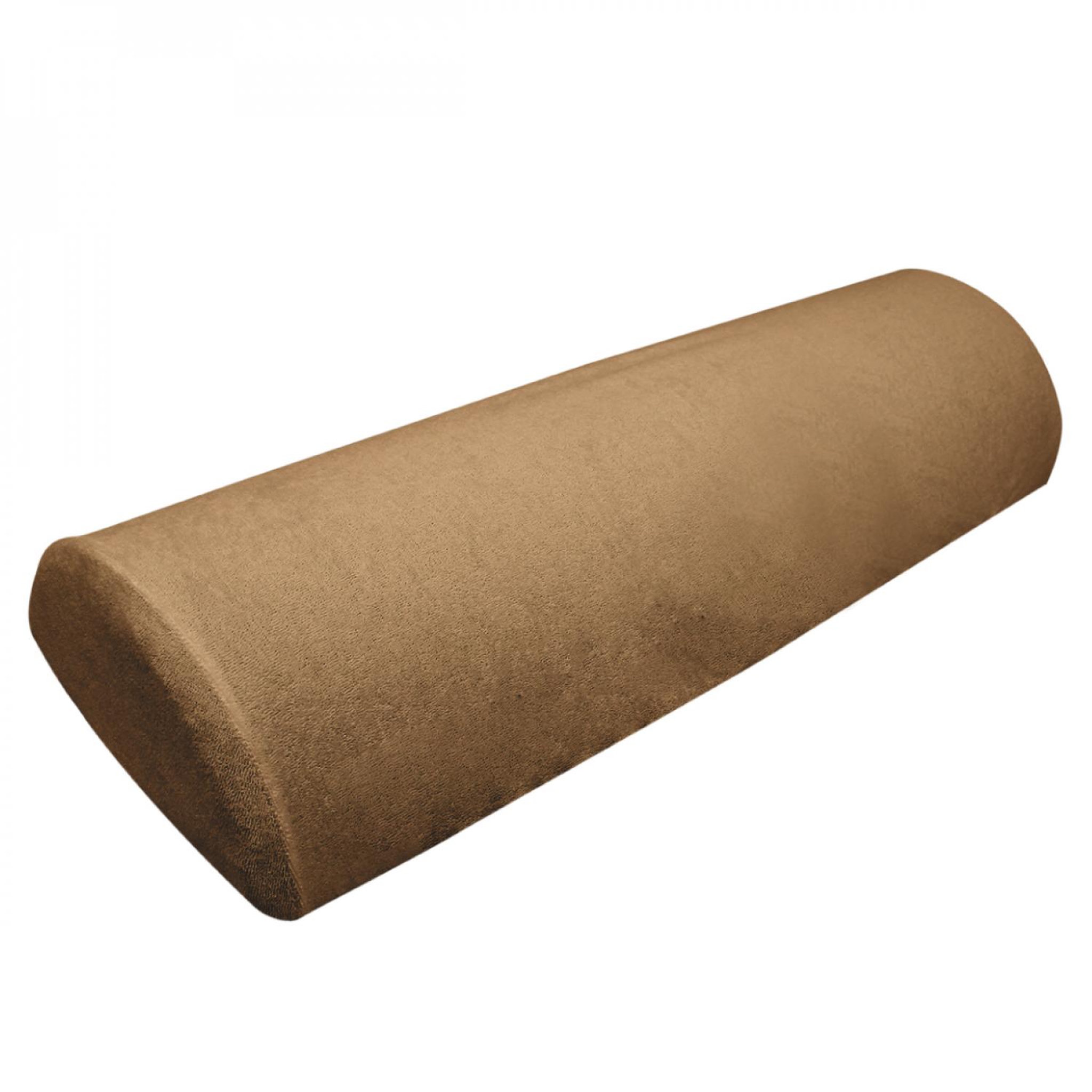Voir la diapositive 1 : VIVEZEN Drap housse de protection en éponge pour coussin demi-rond 66 cm x 22 cm x 12 cm de table de massage - Marron clair