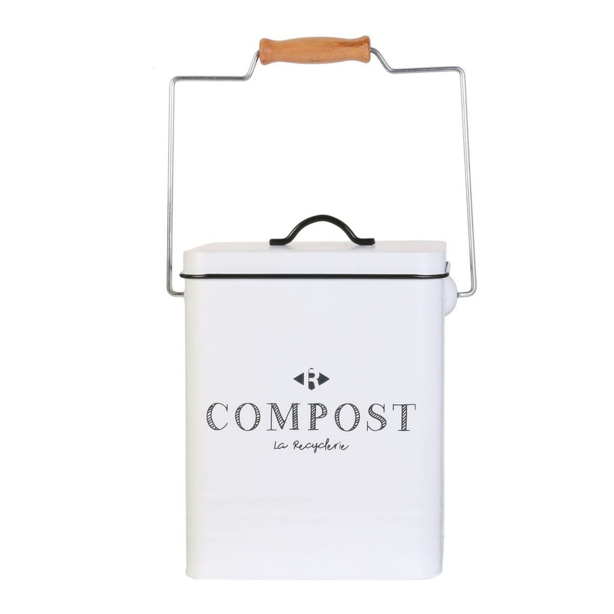  Boite de compost 5 litres bois et acier inoxydable