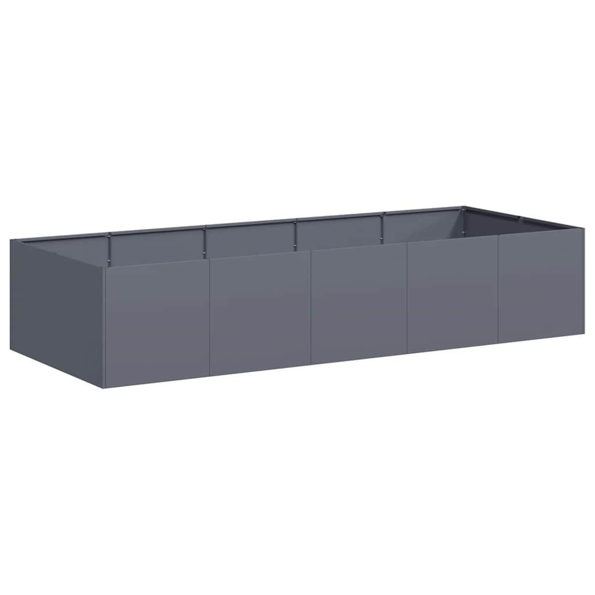 Voir la diapositive 2 : VIDAXL Jardiniere anthracite 200x80x40 cm acier