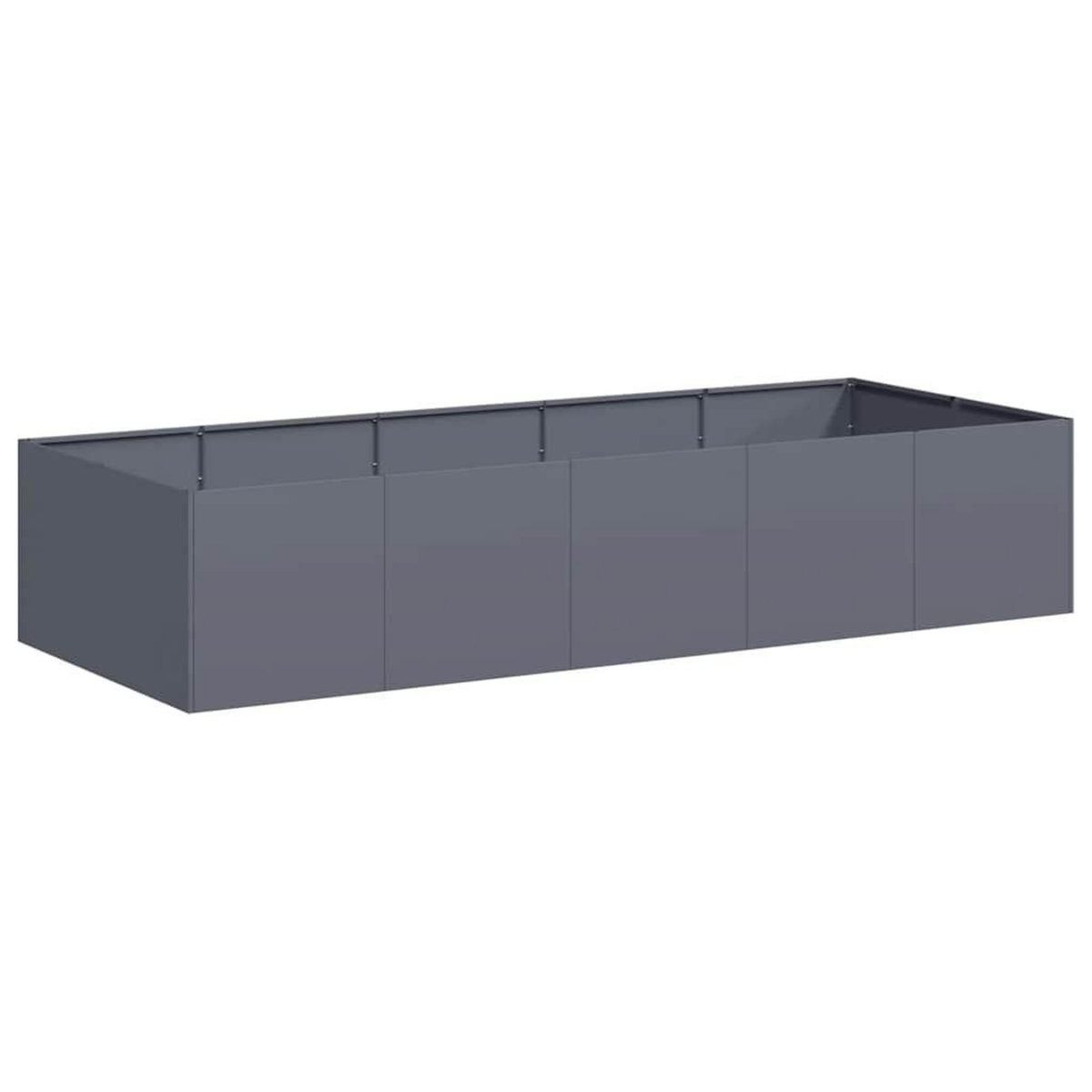 VIDAXL Jardiniere anthracite 200x80x40 cm acier