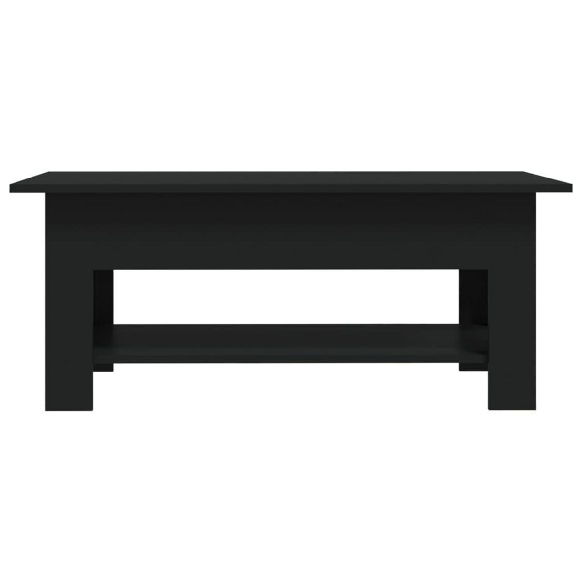 VIDAXL Table basse noir 102x55x42 cm bois d'ingenierie