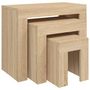Voir la diapositive 2 : VIDAXL Tables basses gigognes 3 pcs chene sonoma bois d'ingenierie