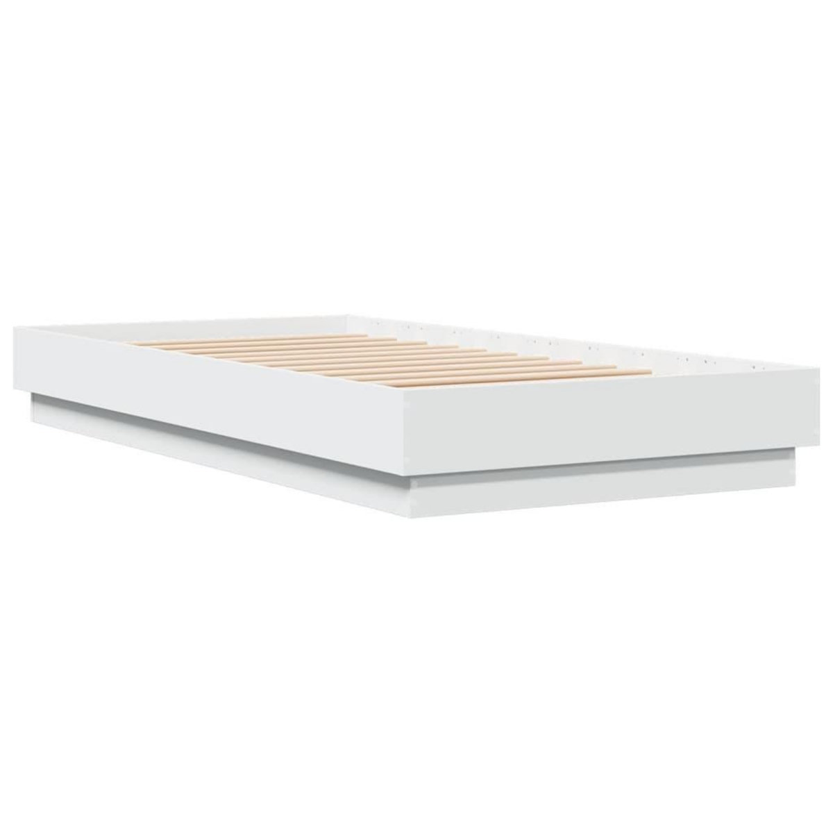 VIDAXL Cadre de lit sans matelas avec lumieres LED blanc 75x190 cm