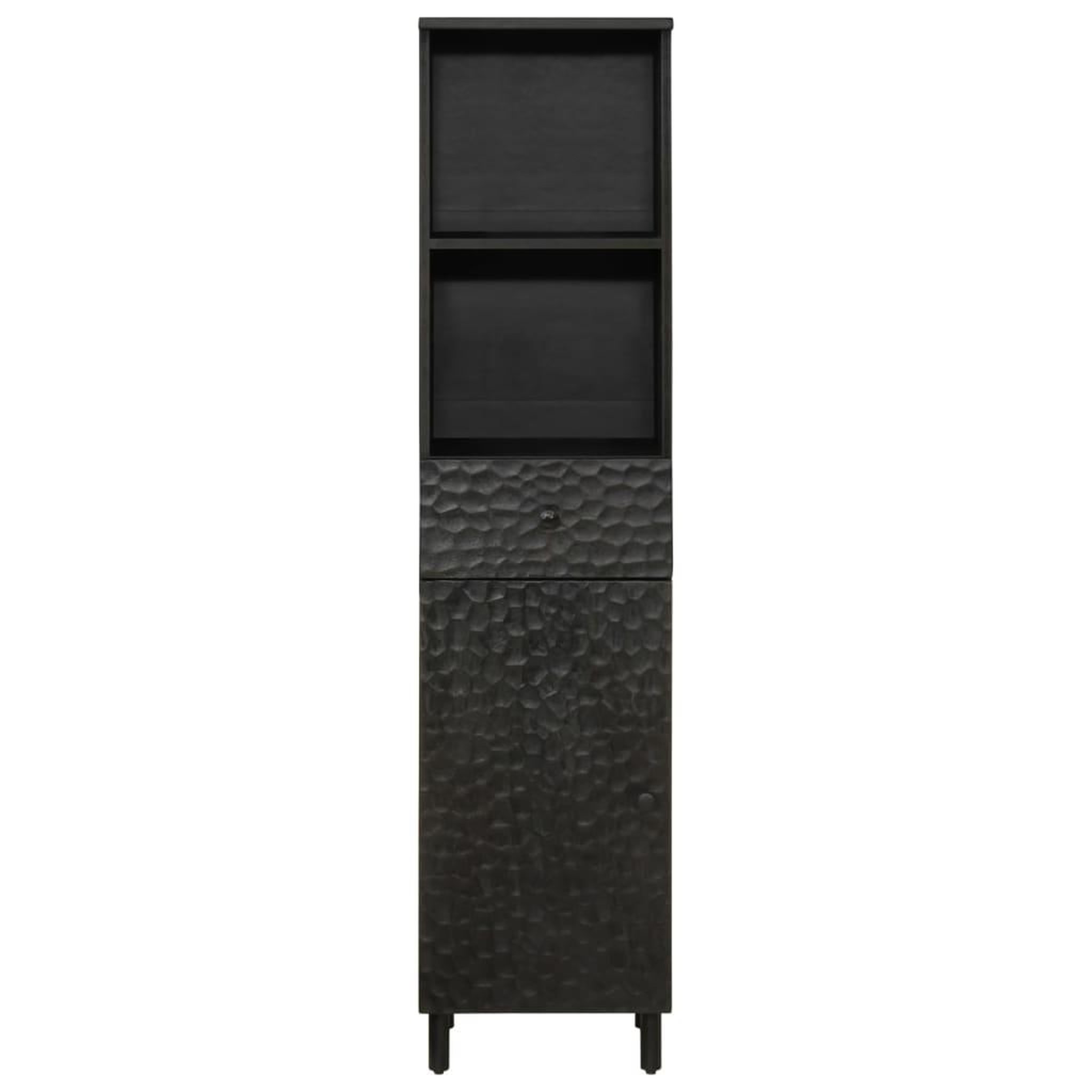 Voir la diapositive 3 : VIDAXL Armoire de salle de bain noir 38x33x160 cm bois massif manguier