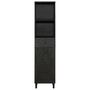 Voir la diapositive 3 : VIDAXL Armoire de salle de bain noir 38x33x160 cm bois massif manguier